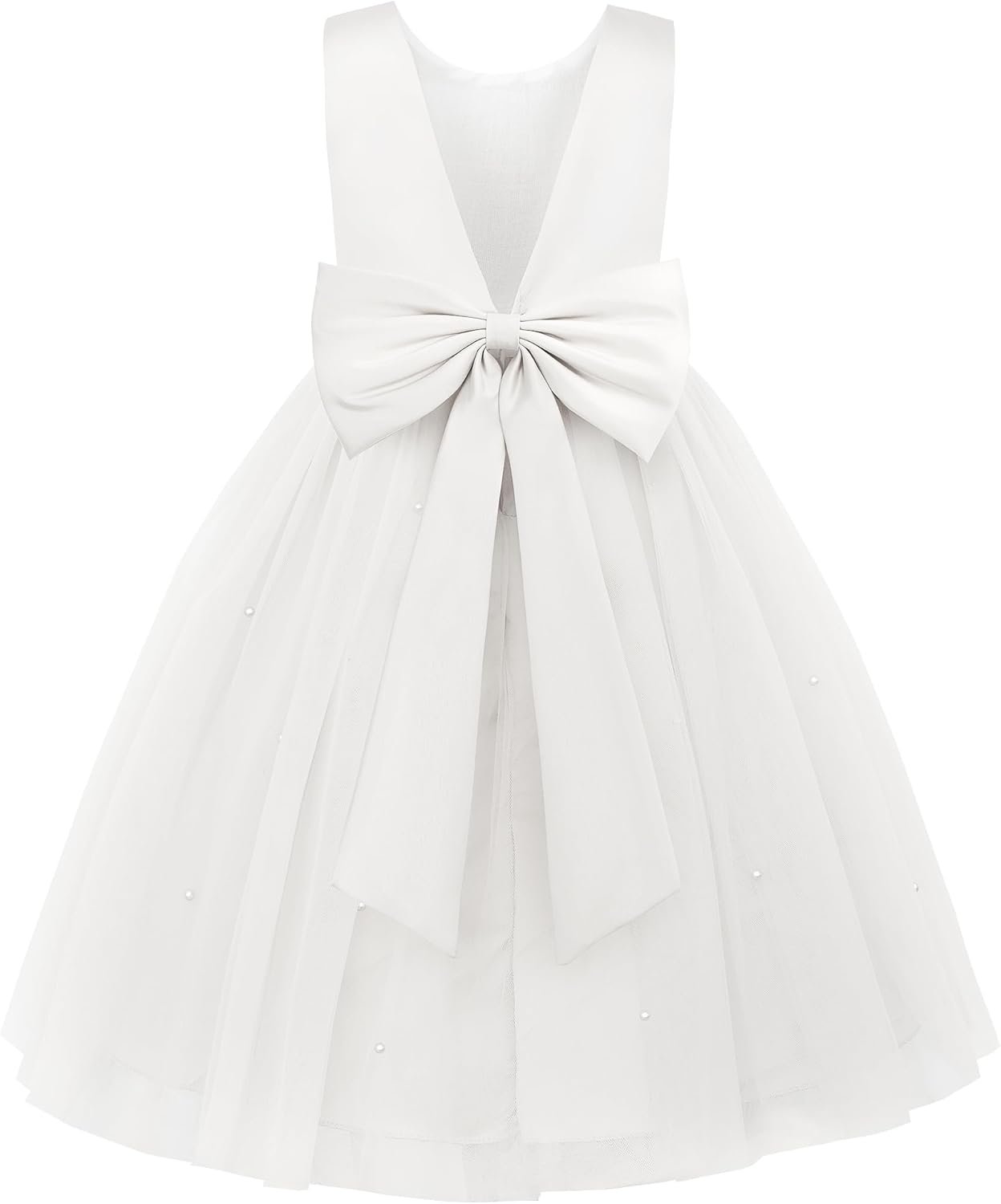 Flower Girls Dress Wedding Satin Dresses Princess Birthday Party Prom Ball Gown