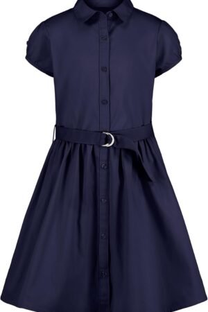 Girls' School Uniform Short Sleeve Shirtdress