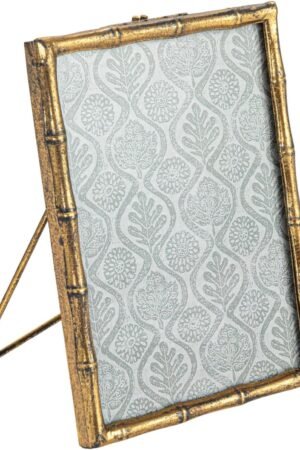 Large Metal and Reclaimed Wood Photo Frame, Gold