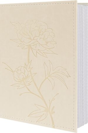 Photo Album 200 4×6 Photos Vegan Leather Cover Photo Book Horizontal Pockets for 4×6 Large Capacity Picture Album for Family Wedding Baby Anniversary(200 Pockets Beige)