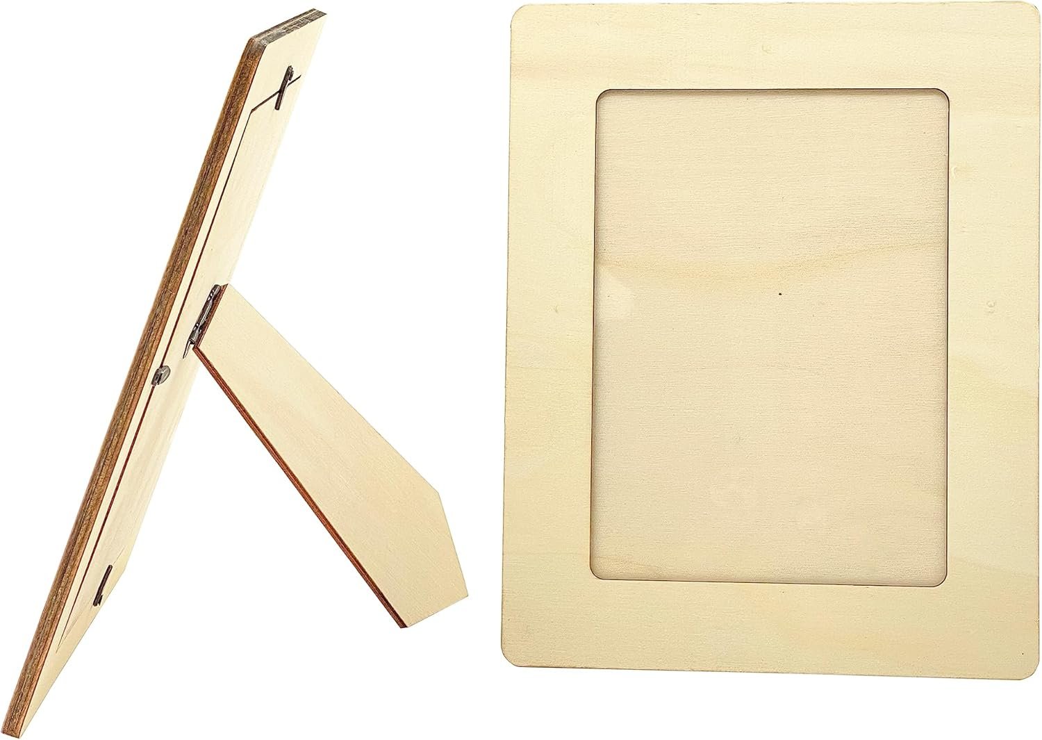 Pack of 12 Wooden Picture Frames Unfinished Wood Photos Frames 5x7 for Crafts - Image 2