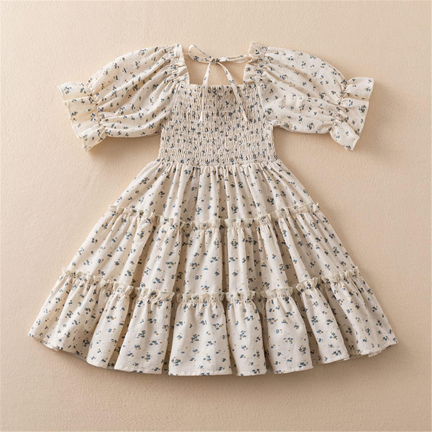 Little Girl Floral Dress Princess Girls Casaul Printed A-line Sundress - Image 2