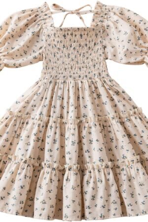 Little Girl Floral Dress Princess Girls Casaul Printed A-line Sundress