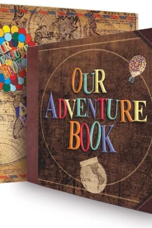 Our Adventure Book Travel Diary Photo Book, Scrapbook, Photo Album - Retro Vintage Souvenirs, DIY Guestbook for Anniversary, Wedding, Travel Writing, Baby & Friend Gifts, Heartfelt Present (Ball)