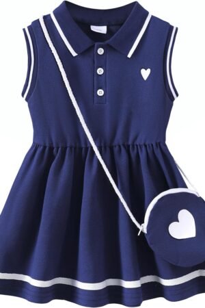 Little Toddler Girl Sporty Dress Summer Clothes Ruffle Sleeveless Kids Dresses Sport Causal Beach Sundress Girl Outfits